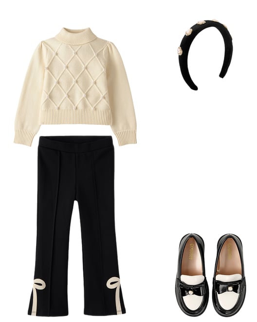 2nd bundle featuring 3 items which compliment Girls Applique Bow Split Flare Jeggings