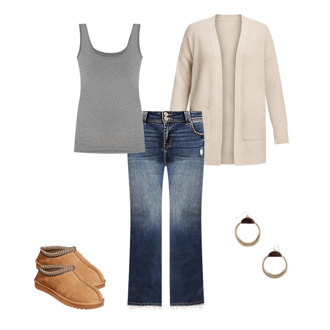 Plus Size KanCan™ Mid Rise Double Button Frayed Hem Bootcut Jean