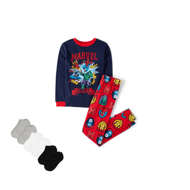 Marvel Boys 6-piece Snug-fit Cotton Pajama Set, Soft Cute For Kids, Comfortable Nightwear - Color Edad De Oro - Tamaño 6 : Costa Rica