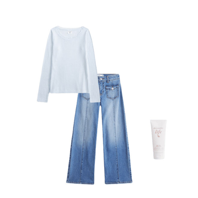 high rise wide leg jeans