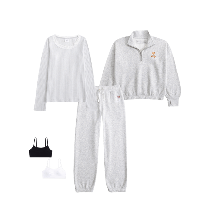 long-sleeve lace-trim scoopneck tee
