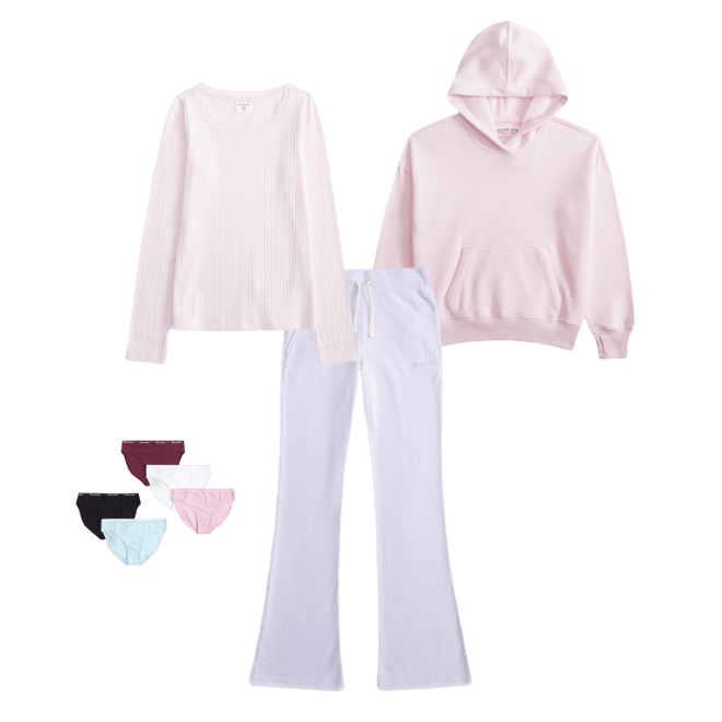 long-sleeve lace-trim scoopneck tee