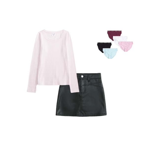 long-sleeve lace-trim scoopneck tee