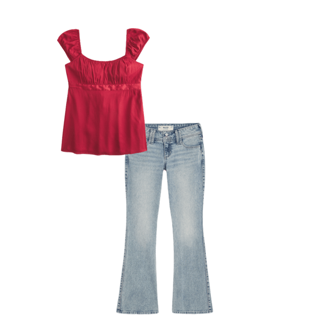 Easy Satin Tie Babydoll Top