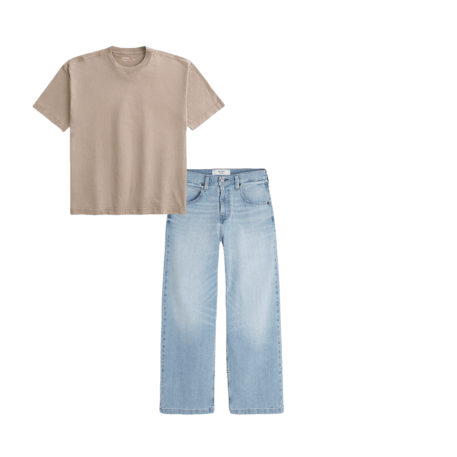 Boxy Heavyweight Washed Cotton Crew T-Shirt