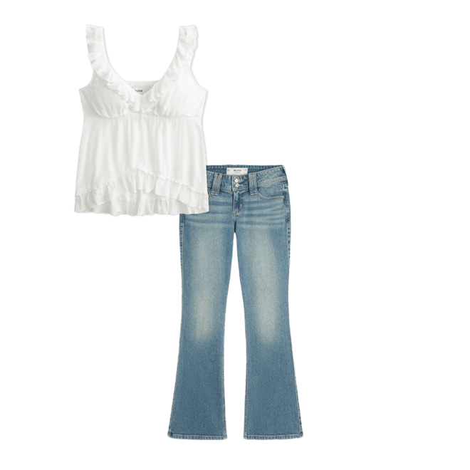 Low-Rise Medium Wash Embroidered Florals Boot Jeans