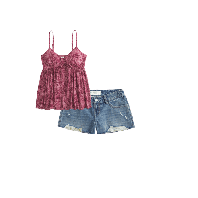 Crinkle Flyaway Babydoll Top