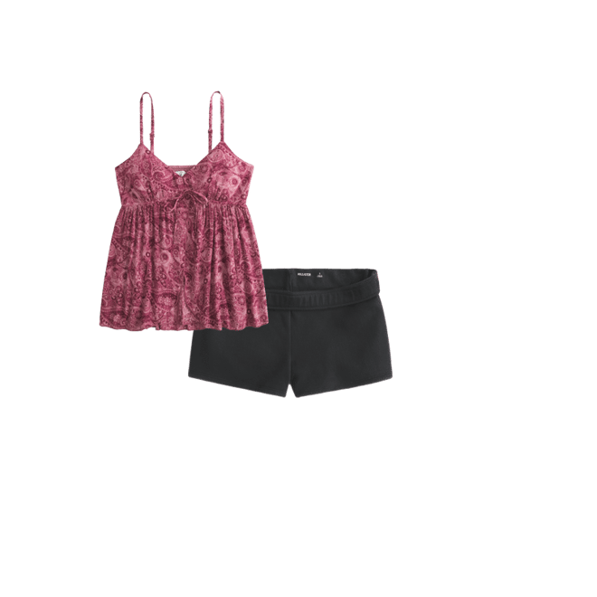 Crinkle Flyaway Babydoll Top