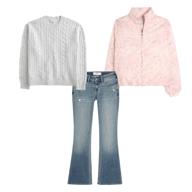 Zip-Up Pattern Puffer Jacket