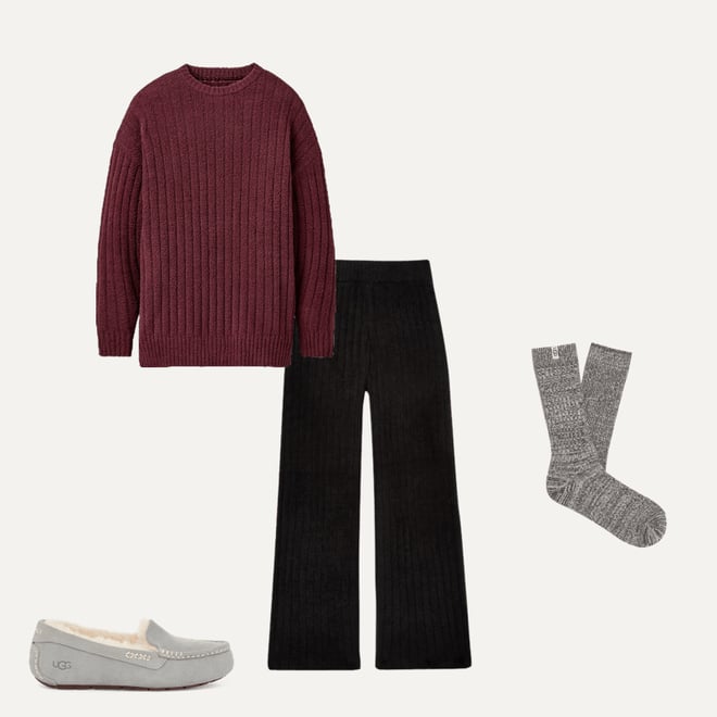 Women's Rib Knit Slouchy Crew Sock