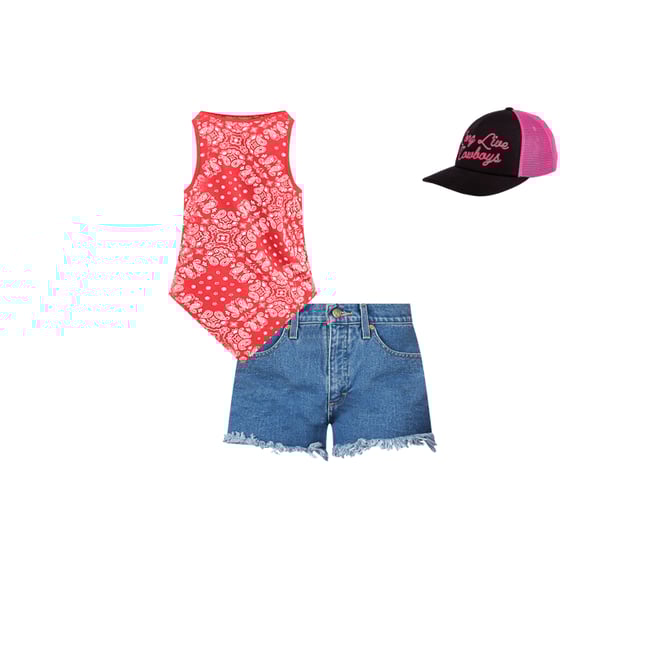 Women's Wrangler Allover Bandana Print Tank in Red