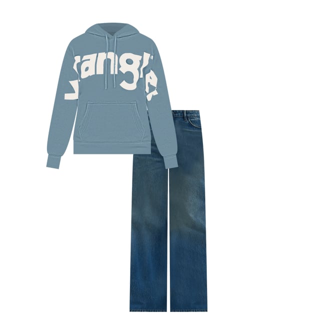 Women's Wrangler Bold Logo Hoodie in Azure