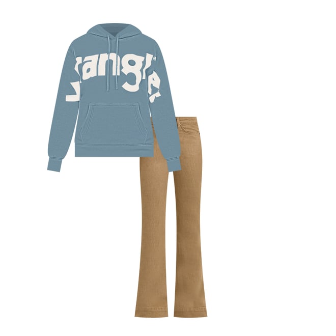 Women's Wrangler Bold Logo Hoodie in Azure