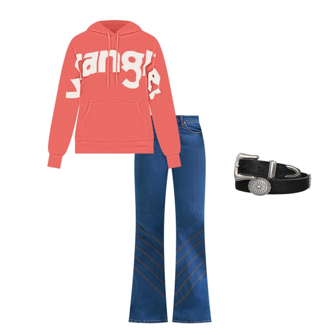 Women's High Rise Flare Jean in Carolina