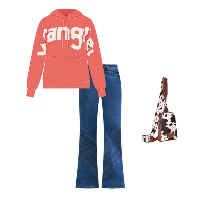 Women's High Rise Flare Jean in Carolina
