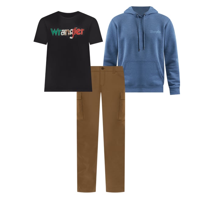 Men's Wrangler® Rope Logo Hoodie in Dark Blue