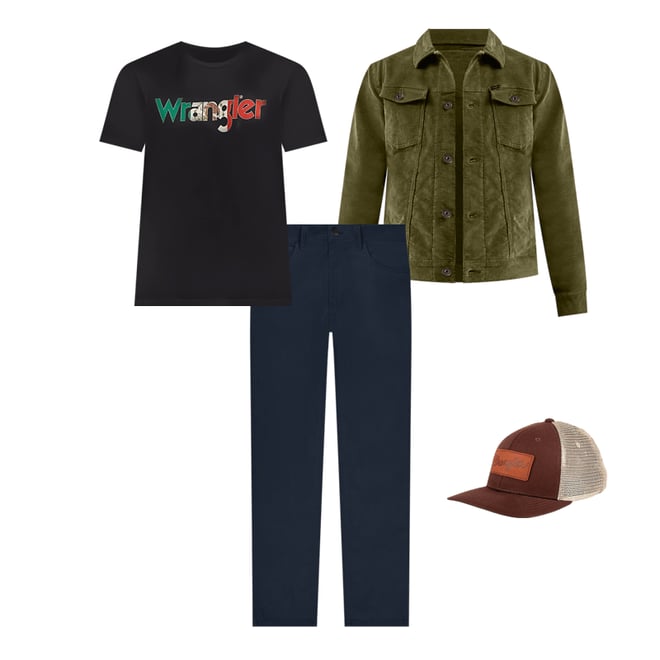 Men's Unlined Corduroy Jacket in Olive Night