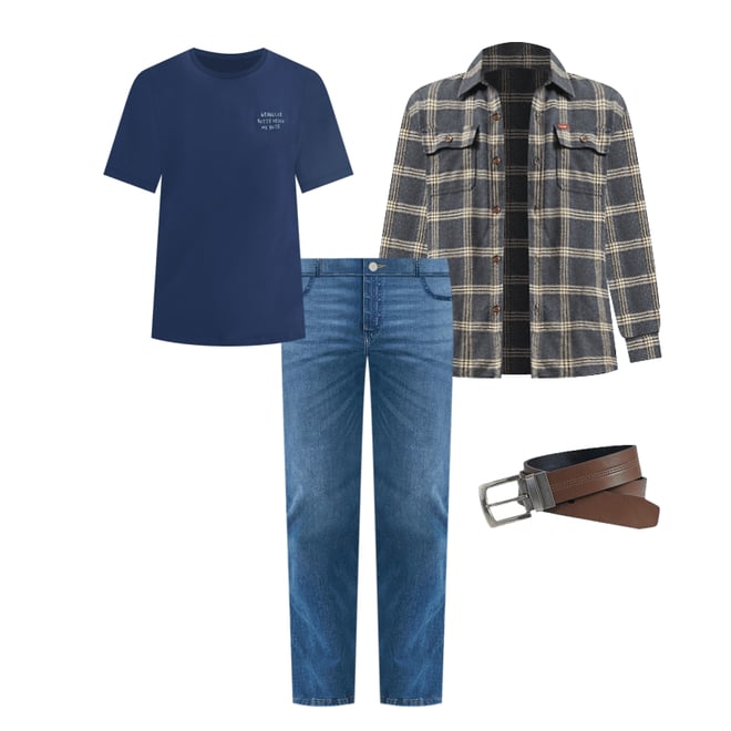 Wrangler® Men's Five Star Premium Brushed Flannel Shirt Jacket in Black Heather