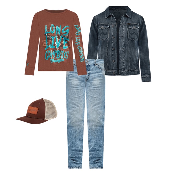 Men's Wrangler Retro® Unlined Denim Jacket in Deep Blue