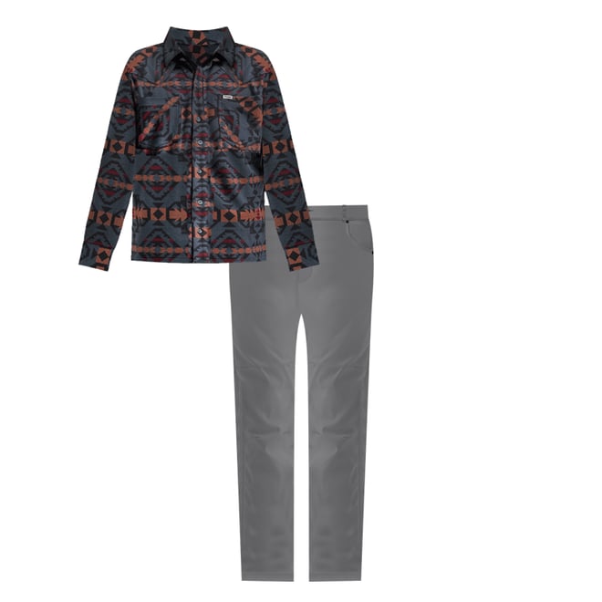 Wrangler ATG™ Men's Campsite Flannel Shirt in Port Royal