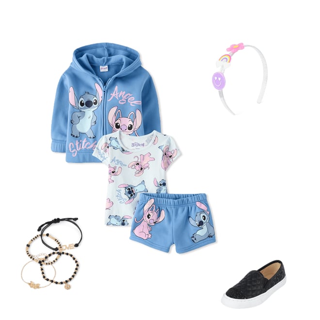 Girls Long Sleeve Stitch And Angel 3-Piece Outfit Set