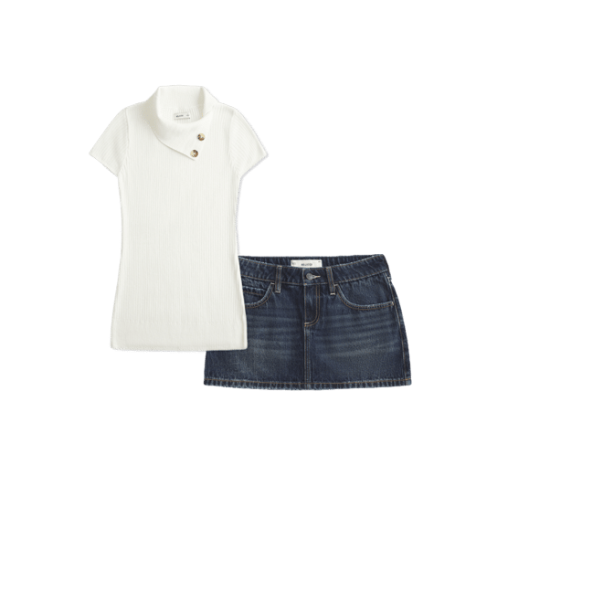 Short-Sleeve Tunic Sweater