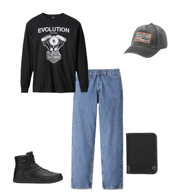 HarleyDavidson Evolution Revolution ロンT Men's Evolution