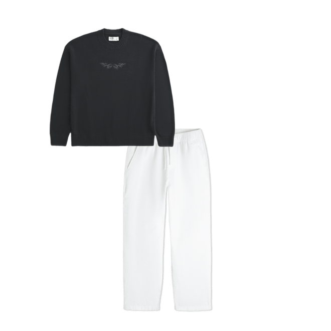 Boxy Graphic Crew Sweater