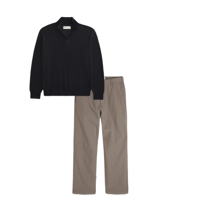 Boxy Quarter-Zip Sweater