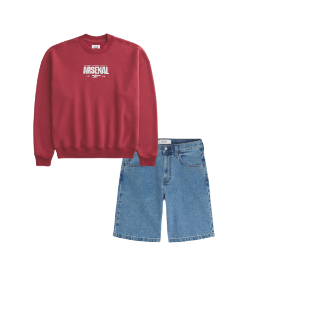 Boxy Arsenal FC Graphic Crew Sweatshirt