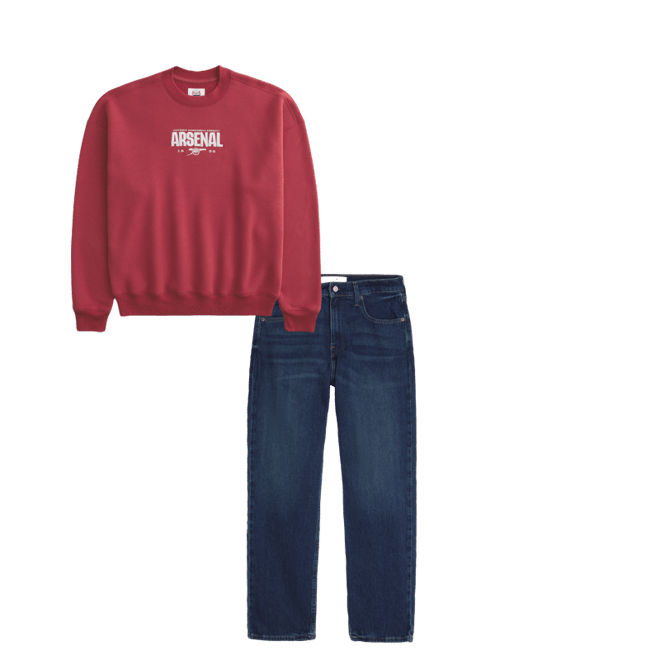 Boxy Arsenal FC Graphic Crew Sweatshirt