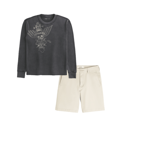 At-the-Knee Twill Shorts