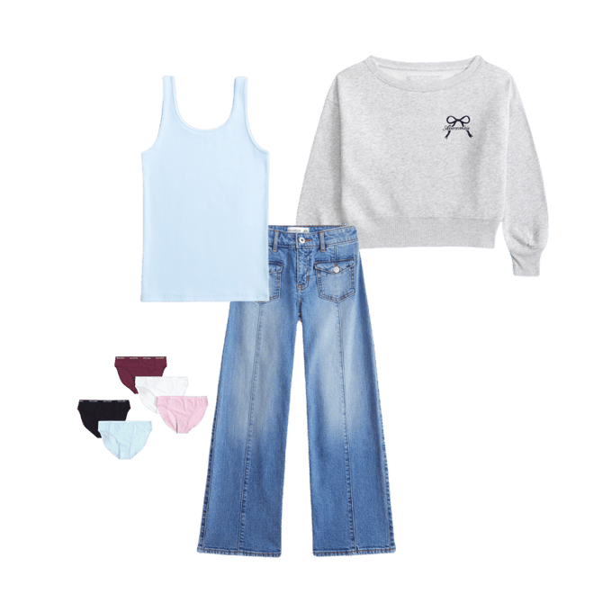 off-the-shoulder graphic crew sweatshirt