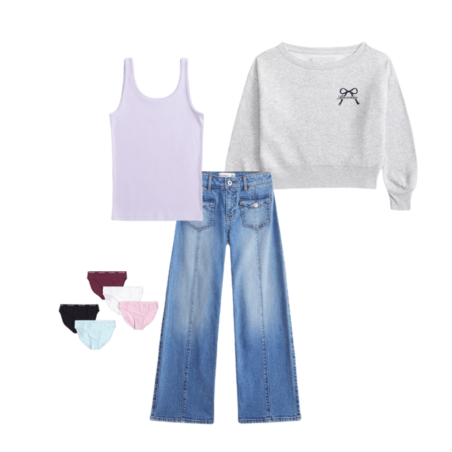 off-the-shoulder graphic crew sweatshirt