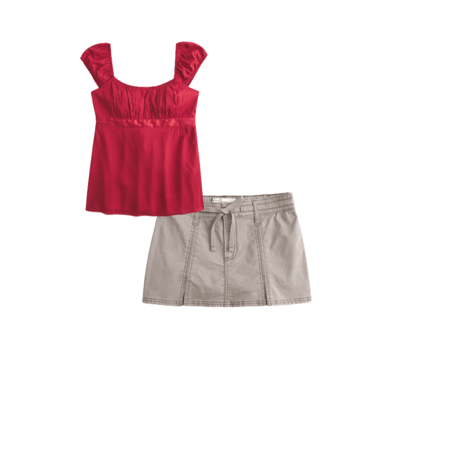 Easy Satin Tie Babydoll Top