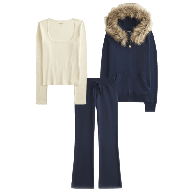 Long-Sleeve Square-Neck Top