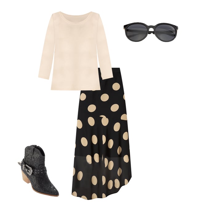 Cato Fashions | Cato Polka Dot Midi Skirt