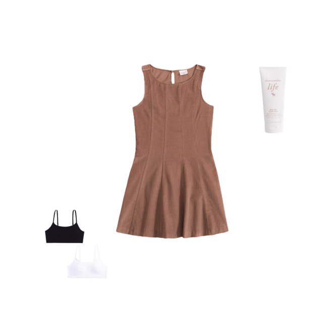a&f mila layerable mini dress