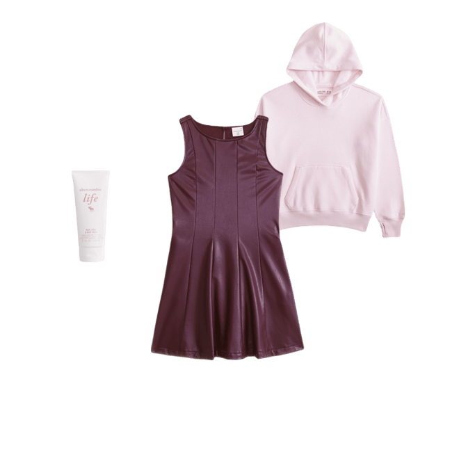 a&f mila layerable mini dress