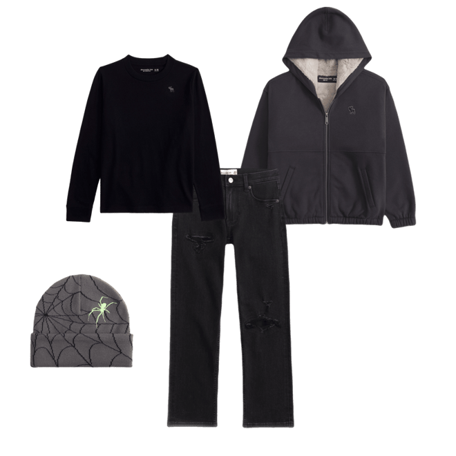 boxy faux fur-lined full-zip hoodie