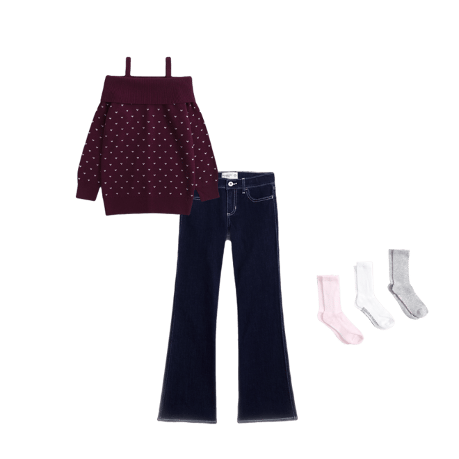 slouchy off-the-shoulder sweater