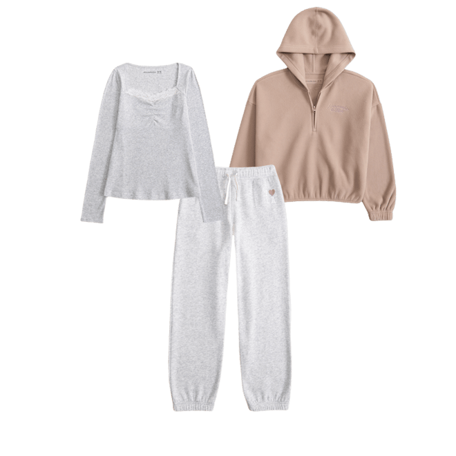 cozy half-zip popover hoodie