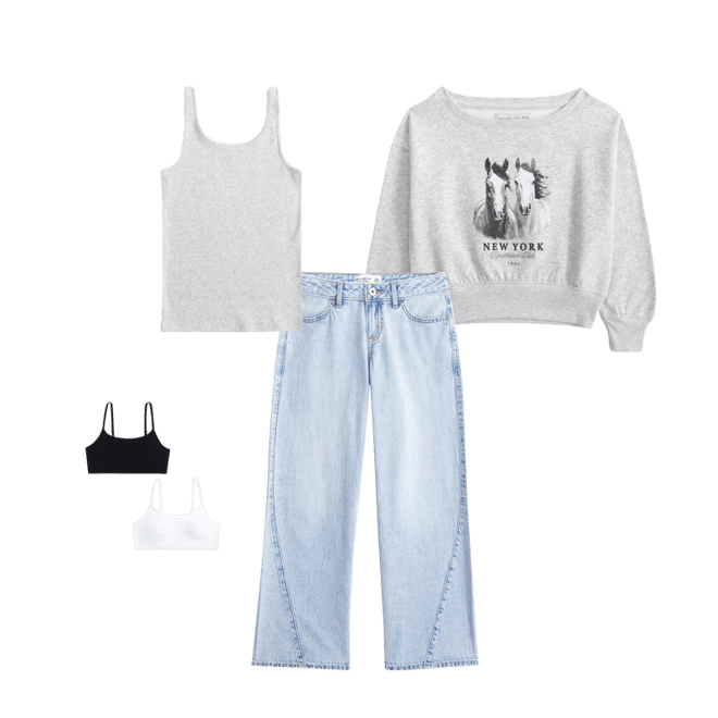 off-the-shoulder graphic crew sweatshirt