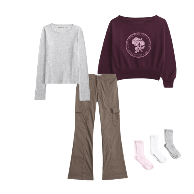 off-the-shoulder graphic crew sweatshirt