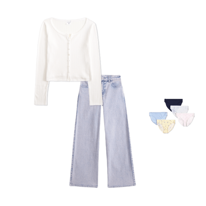 long-sleeve button-through tee