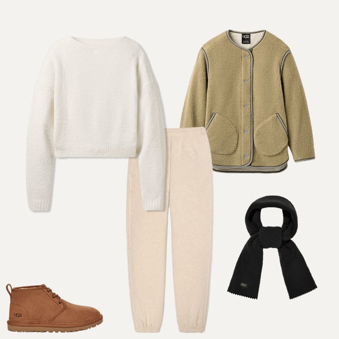 Women's UGGfluff Scalloped Scarf