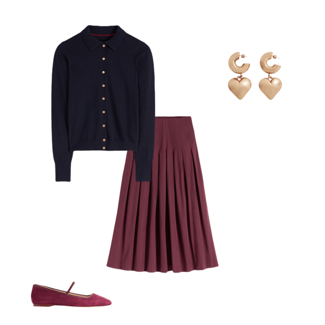 Thea Mary Jane Ballet Flats-Oxblood | Boden USA