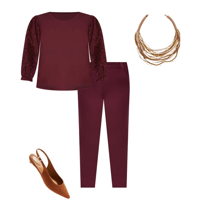 Cato Fashions | Cato Wood Cording Layered Necklace