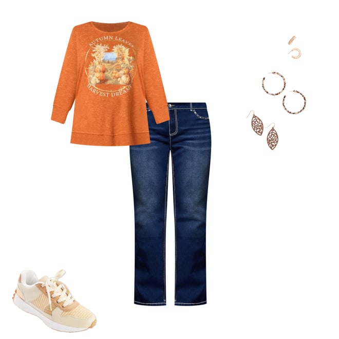 Cato Fashions | Cato Plus Size Embellished Contrast Stitch Jeans