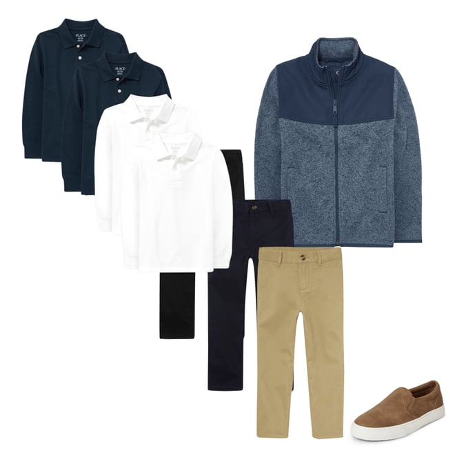 3rd bundle featuring 3 items which compliment Boys Uniform Stretch Straight Chino Pants 3-Pack